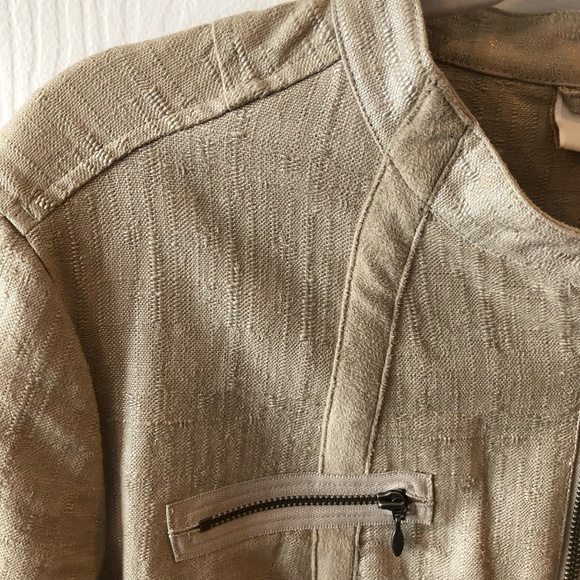 Chico's Metallic Tan Jacket - Picture 2 of 8